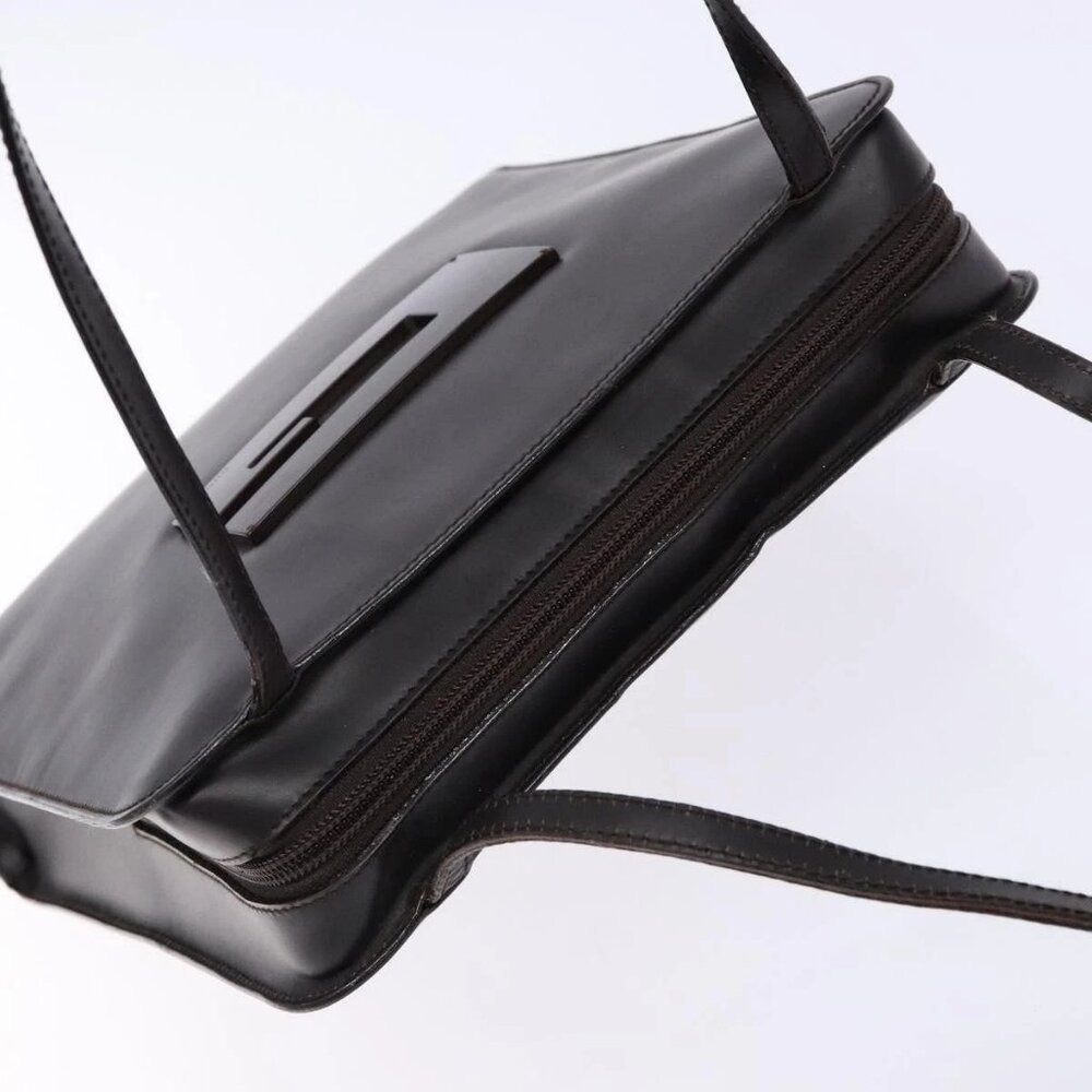 GUCCI Shoulder Bag Patent leather Dark Brown - Picture 6 of 16